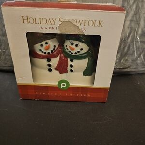Snowman napkin holder